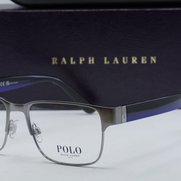 Polo Ralph Laurent PH1219 9266 Rectangle Eyeglasses - Semishiny Gunmetal 56mm - Picture 3 of 9